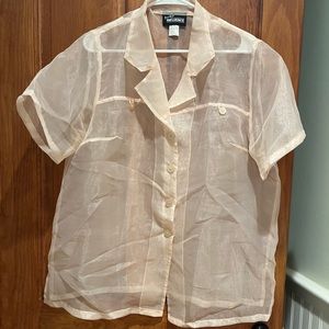 Vintage Sheer Button Down Shirt
